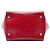 Borsa satchel in pelle di vitello lucida rossa Prada Rosso - vista 3
