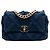 Bolso Chanel 19 de lona y algodón azul, tamaño Medium