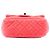 Borsa a tracolla Chanel Mini Square Classic Velvet Pearl Crush Single Flap rosa - vista 3
