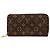 Cartera larga Louis Vuitton Monogram Zippy marrón Castaño