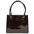 Borsa a mano in pelle vernice marrone Dolce & Gabbana