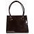 Borsa a mano in pelle vernice marrone Dolce & Gabbana - vista 3