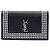 Clutch in pelle con monogramma e borchie nero Saint Laurent
