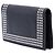 Clutch in pelle con monogramma e borchie nero Saint Laurent - vista 2