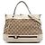 Beiger Gucci GG Canvas Web Mayfair Satchel