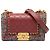 Borsa a tracolla Chanel Boy Small in agnello trapuntato e tweed intrecciato rosso