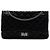 Bolso de hombro Chanel Reissue 2.55 Double Flap 227 en piel de becerro envejecida acolchada negra Negro