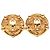 Orecchini a clip rotondi Chanel CC placcati oro D'oro - vista 2
