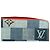 Blauer Louis Vuitton Monogram Denim Patchwork Zippy Long Wallet - Ansicht 7