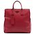 Borsa shopper Prada Saffiano Lux a doppio manico rossa Rosso