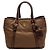 Borsa Prada Vitello Daino Trimmed Tessuto Marrone