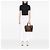 Borsa Prada Vitello Daino Trimmed Tessuto Marrone - vista 6