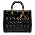Borsa Dior Large Patent Cannage Lady Dior nera Nero