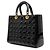 Borsa Dior Large Patent Cannage Lady Dior nera Nero - vista 2