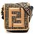 Mini borsa a tracolla Fendi in tela Zucca FF marrone