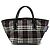 Borsa in nylon Burberry House Check nera Nero