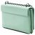 Borsa a tracolla con patta Prada Saffiano Lux Chain Lock verde - vista 2