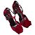 Sandali con tacco a T-strap in velluto rosso Pierre Hardy Taglia 37.5 - vista 2