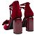 Sandali con tacco a T-strap in velluto rosso Pierre Hardy Taglia 37.5 - vista 4