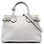Borsa a tracolla Burberry Small in pelle bianca e House Check Bianco