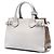 Borsa a tracolla Burberry Small in pelle bianca e House Check Bianco - vista 2