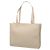 Tote Chanel in pelle di agnello beige con logo CC goffrato e camelia - vista 2