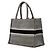 Book Tote Dior in tela nera con ricamo houndstooth, misura Medium Nero - vista 2