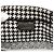 Book Tote Dior in tela nera con ricamo houndstooth, misura Medium Nero - vista 5