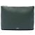 Clutch in pelle con logo verde LOEWE