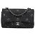Borsa a tracolla Chanel Medium Denim Double Flap nera Nero