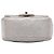 Borsa a tracolla Chanel Mini Square Classic in agnello metallizzato argento con patta singola - vista 3