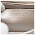 Borsa a tracolla Chanel Mini Square Classic in agnello metallizzato argento con patta singola - vista 5