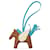 Brown Hermès Milo Lambskin and Swift Grigri Rodeo Pegase Bag Charm PM Key Chain  - view 1