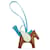 Brown Hermès Milo Lambskin and Swift Grigri Rodeo Pegase Bag Charm PM Key Chain  - view 2