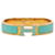 Bracelet Hermès Clic H étroit en émail bleu PM  - vue 1