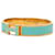 Bracelet Hermès Clic H étroit en émail bleu PM  - vue 2