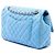 Borsa a tracolla Chanel Medium Classic Lambskin Blue con charm a cuore di San Valentino Single Flap - vista 2