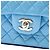 Borsa a tracolla Chanel Medium Classic Lambskin Blue con charm a cuore di San Valentino Single Flap - vista 5