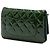 Wallet On Chain Borsa a tracolla con catena Chanel CC trapuntata in vernice verde - vista 2