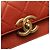 Borsa a tracolla Chanel Mini CC Quilted Caviar Single Flap arancione - vista 8