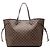 Borsa Tote Neverfull GM in Damier Ebene marrone Louis Vuitton