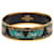 Black Hermès Wide Printed Enamel Bangle 65 Costume Bracelet  - view 1