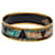 Black Hermès Wide Printed Enamel Bangle 65 Costume Bracelet  - view 2