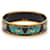 Black Hermès Wide Printed Enamel Bangle 65 Costume Bracelet  - view 3