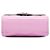Clutch Chanel Mini CC in agnello trapuntato rosa con tracolla a catena - vista 3