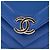 Chanel Small CC Chevron Umschlag-Crossbody-Tasche aus blauem Kalbsleder - Ansicht 5