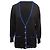 V-Ausschnitt Cardigan Schwarz & Blau Yves Saint Laurent Größe US S