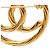 Spilla rotonda Chanel CC placcata oro D'oro - vista 3