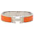 Orange Hermès Narrow Enamel Clic H Bracelet PM  - view 1