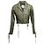 Giacca in pelle con lacci Olive Rodarte per Opening Ceremony Taglia US S Verde